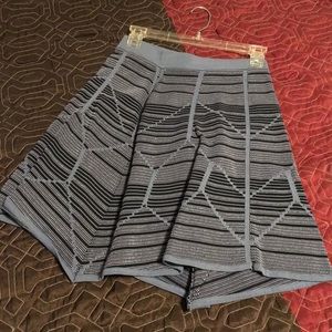 Parker Slate Grey Patterned Fit & Flare Skirt (M)